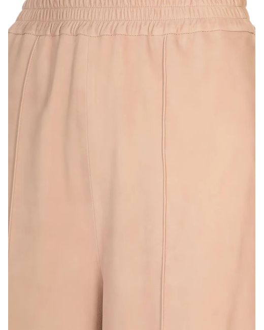 Fabiana Filippi White Seam-Detail Elasticated-Waist Trousers