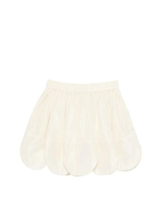 Simone Rocha White Petal-Hem Mini Skirt