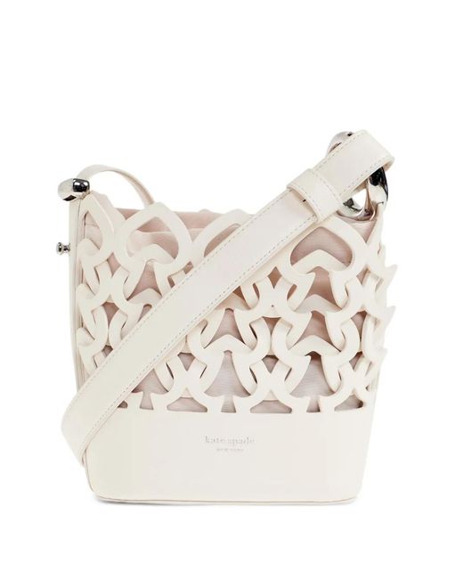 Kate Spade Natural Mini Halo Leather Bucket Bag