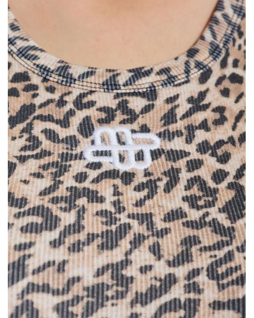 Munthe Top Met Luipaardprint in het Natural