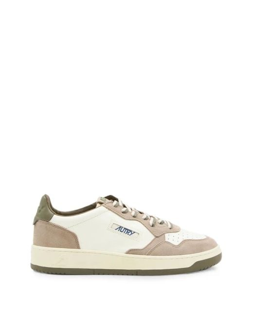 Autry White Medalist Low Perforated Leather Sneakers for men