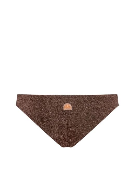 Sundek Brown Vega Glitter-Effect Bikini Bottoms