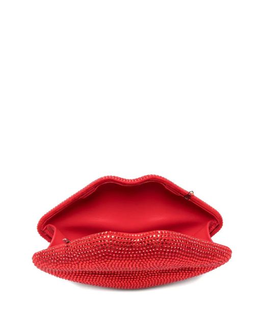 Simon Miller Red Crystal-Embellished Clutch Bag