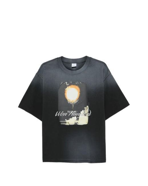 Won Hundred Black Houston Rocket Printed T-Shirt for men