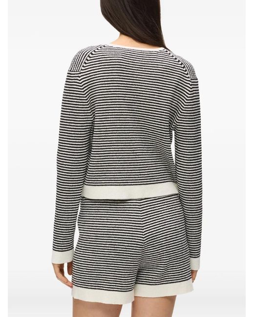 Karl Lagerfeld Black Ikon Striped Cardigan