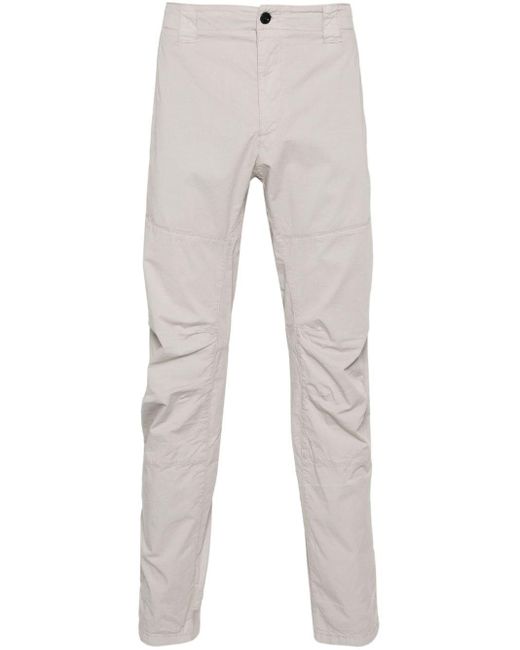 C P Company Gray Panelled Tapered Trousers for men