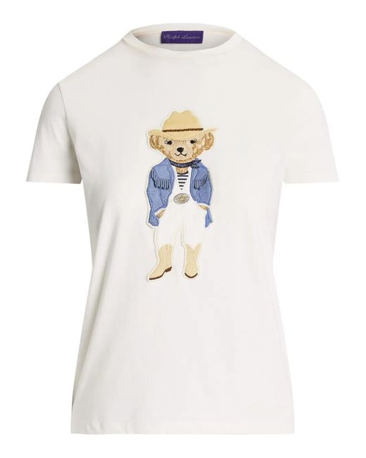 Ralph Lauren White Bear-Motif T-Shirt