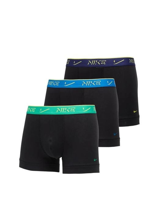 Nike Black Elastic-Waist Boxers Set (Set Of Three) for men