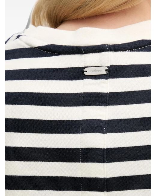 Barbour Black Layla Striped Sweatshirt