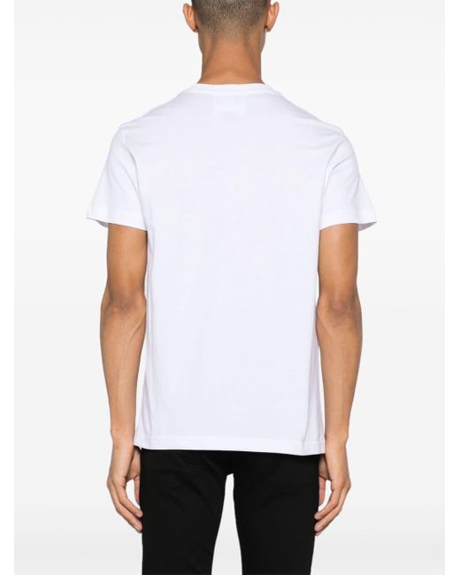 メンズ Versace フロックロゴ Tシャツ White