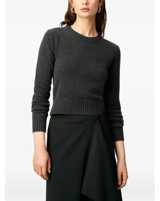 AMI Black Kaschmirpullover Mit Rundem Ausschnitt