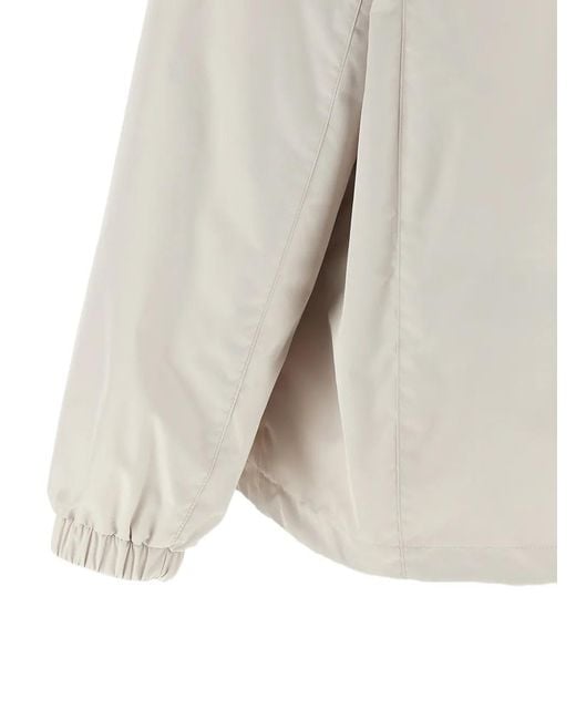 Moorer White Soave Removable-Hood Jacket