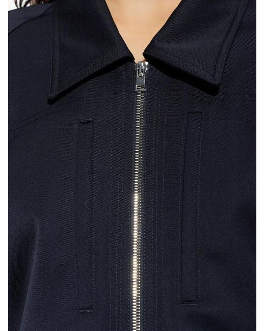 Victoria Beckham Blue Combinaison À Fermeture Zippée
