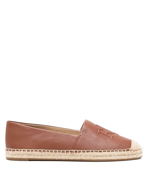 Ralph Lauren Brown "Cameryn" Lg 2 Espadrilles Flat