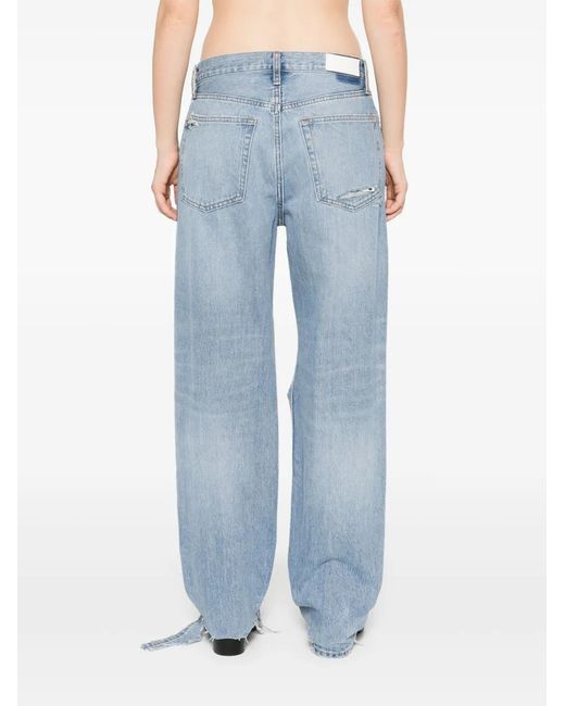 Re/done Blue Loose Long Jeans