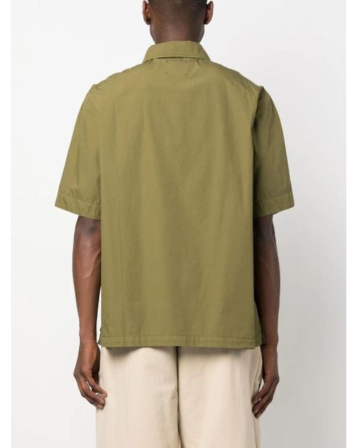 President's Green Short-Sleeve Cotton Shirt for men