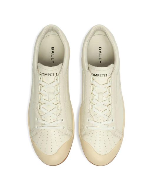 Bally White Competition Leather Sneakers for men