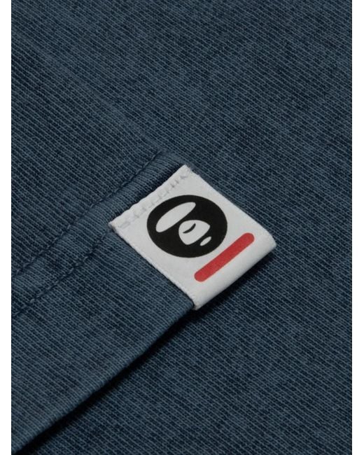 Aape By A Bathing Ape Blue Embossed Logo T-Shirt for men