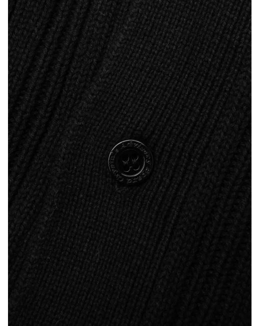 Advisory Board Crystals Black Cable-Knit Cardigan for men