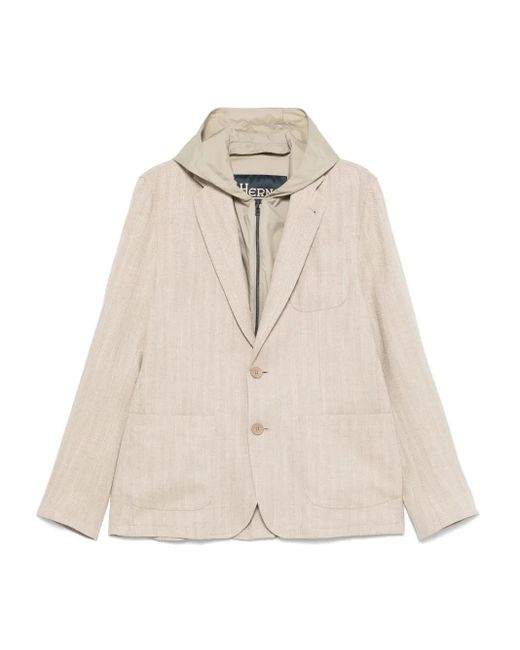 Herno Natural Layered-Design Blazer for men