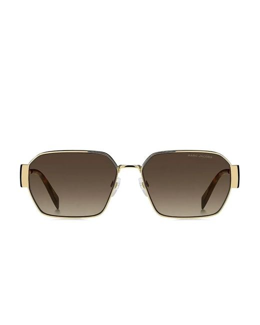 Marc Jacobs Brown Geometric-Frame Sunglasses