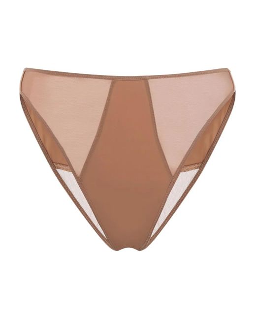 Wolford White Sheer Opaque Briefs