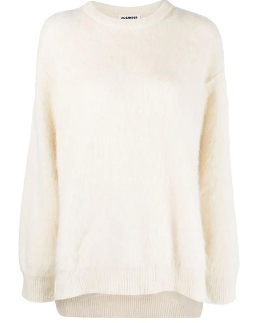 Pull À Fini Texturé Jil Sander en coloris White