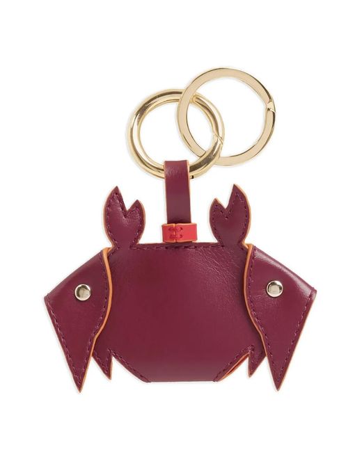 Lancel Purple Crab-Motif Keyring