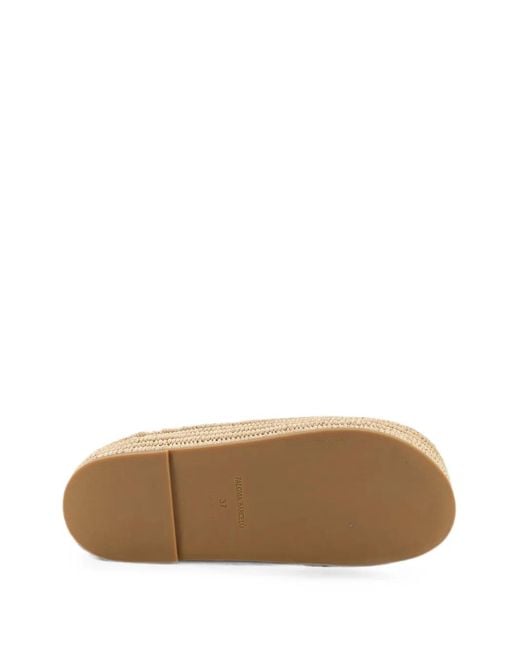 Paloma Barceló Black Belinda Raffia-Platform Mules