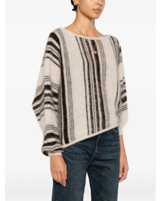 Ba&sh Natural Suela Striped-Pattern Sweater