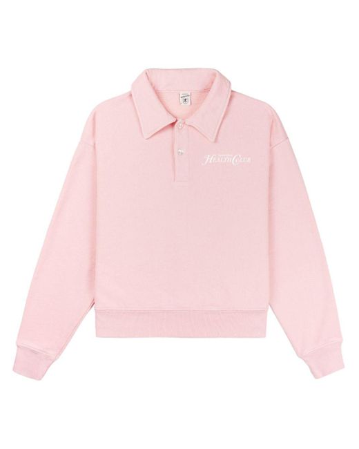 Sporty & Rich Pink Rizzoli Cropped Cotton Sweatshirt