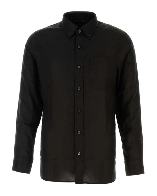 Tom Ford Button-Down Overhemd in het Black voor heren