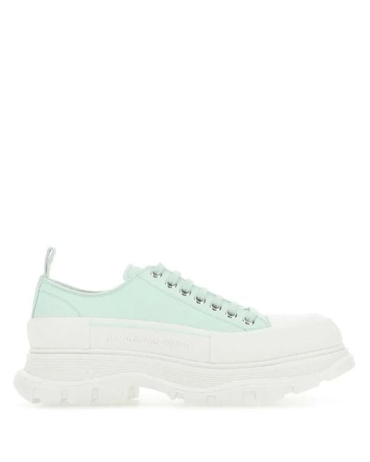 Alexander McQueen Green Tread Slick Sneakers for men