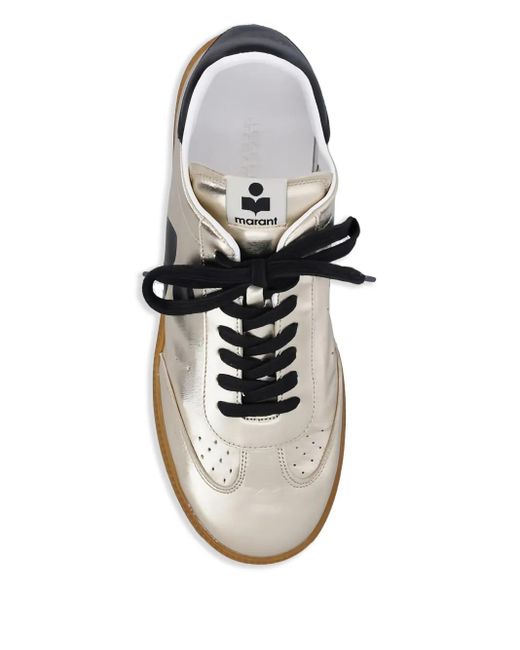 Isabel Marant Metallic Sneakers Aus Leder