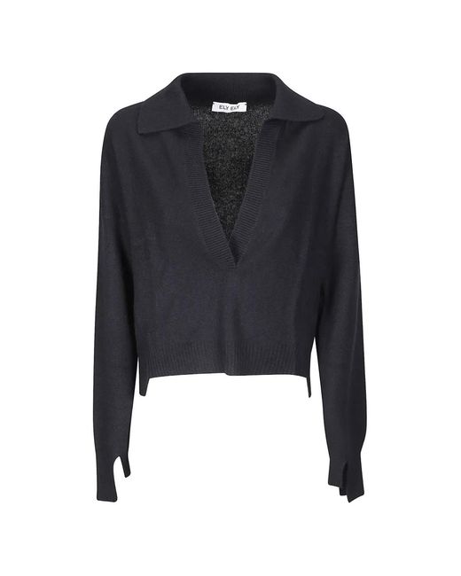 Top A Maniche Lunghe di ELY ELY in Blue