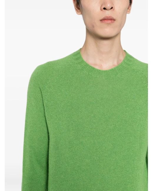 Tagliatore Kaschmirpullover mit Rundhalsausschnitt in Green für Herren