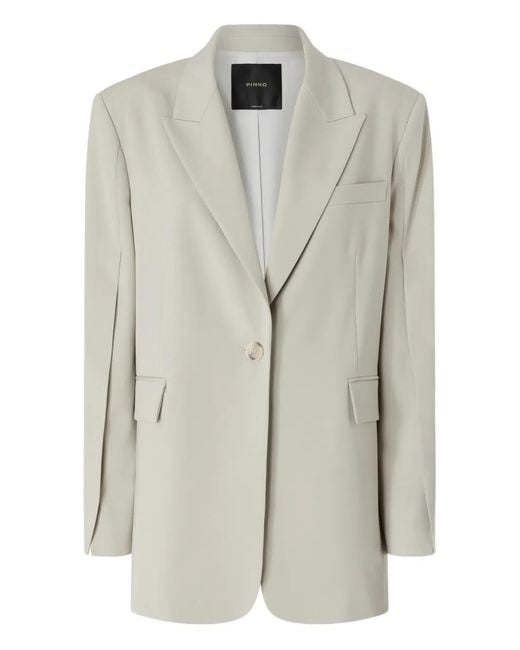 Pinko Gray Flowing Jacket With Slits