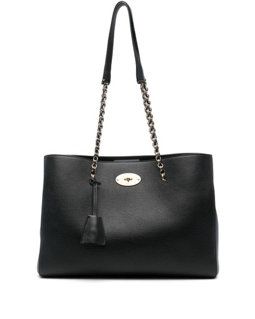 Mulberry Black Small Lily Tote Bag