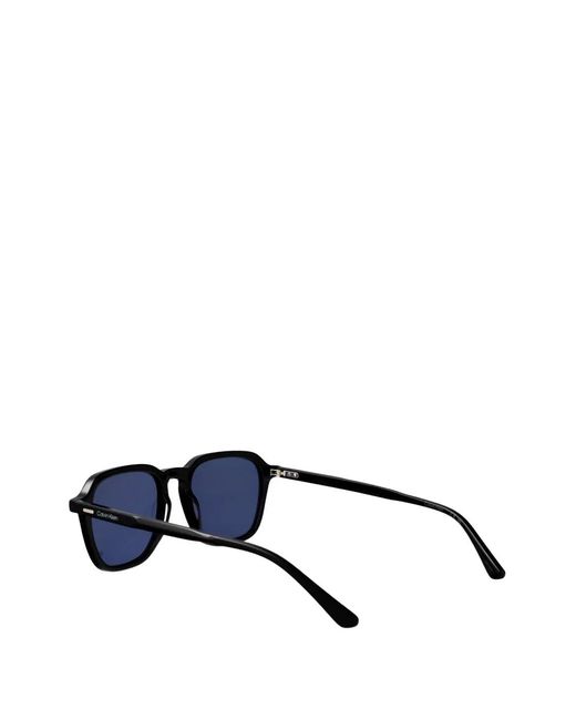 Calvin Klein Blue Square-Frame Logo-Detail Sunglasses for men