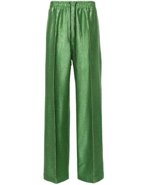 Christian Wijnants Green Picaia Corduroy-effect Trousers
