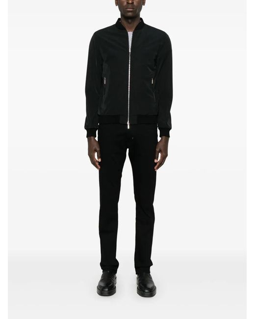 Moorer Black Sorano Bomber Jacket for men