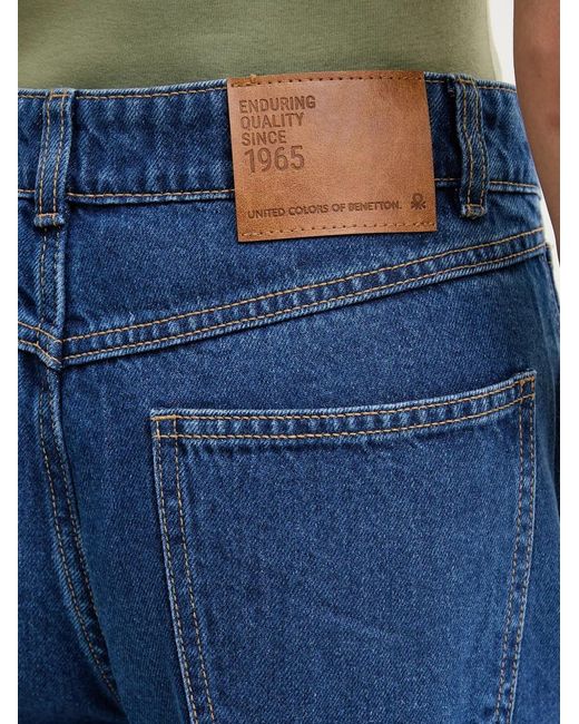 Benetton Blue Jean Ample À Coupe Courte