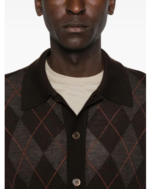 Our Legacy Black Evening Knit Polo for men