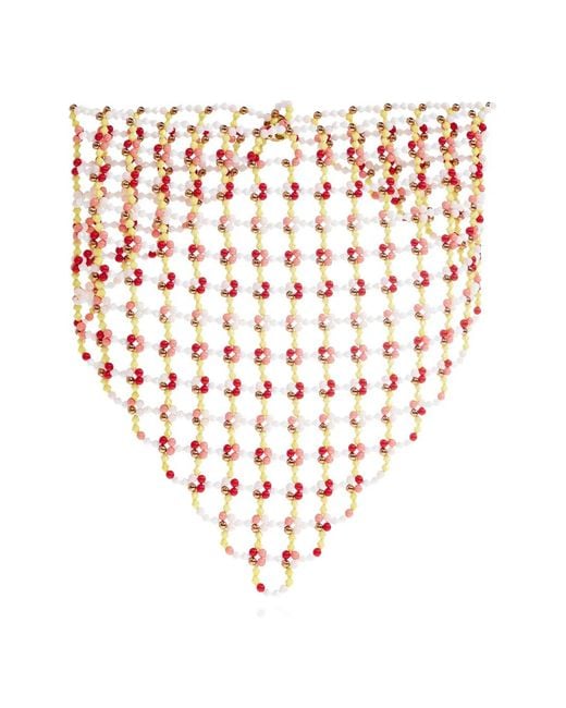 Sciarpa Con Perline di Etro in White