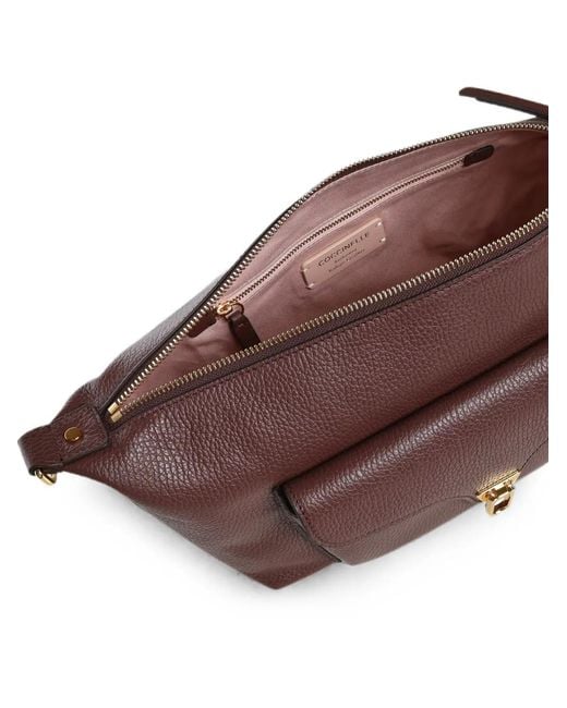 Coccinelle Brown Medium Beat Generation Grainy Leather Shoulder Bag