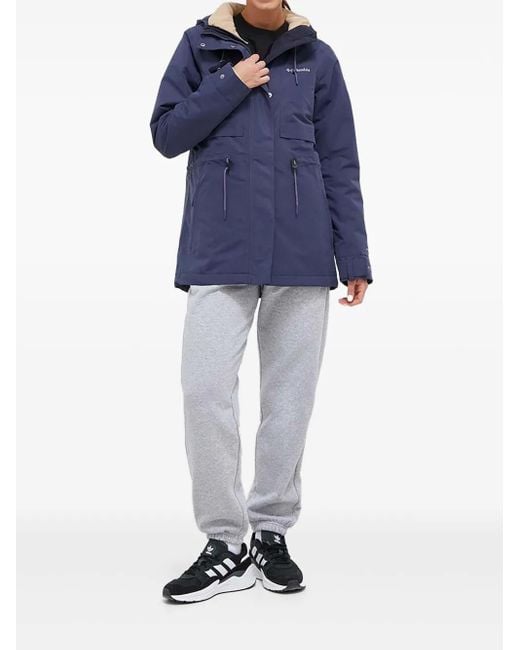 Giacca Drop Ridge Con Cappuccio di Columbia in Blue