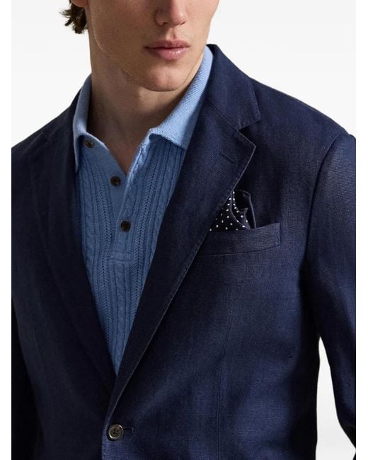 Polo Ralph Lauren Blue Single-Breasted Blazer for men