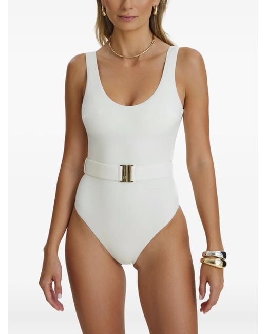 SOFIA ERHAN White Belted Swimsuit