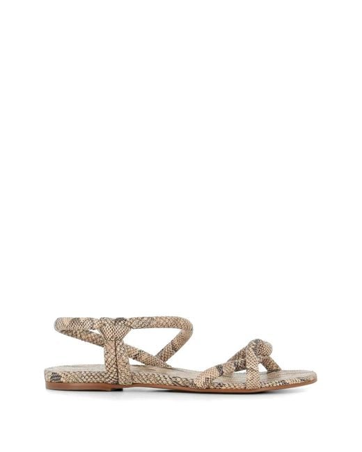 Roberto Del Carlo Natural 12107 Twisted-Strap Sandals