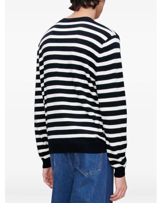 A.P.C. Blue Striped Sweater for men
